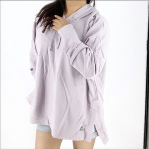 Reebok : light purplish hoodie with slits size xl
